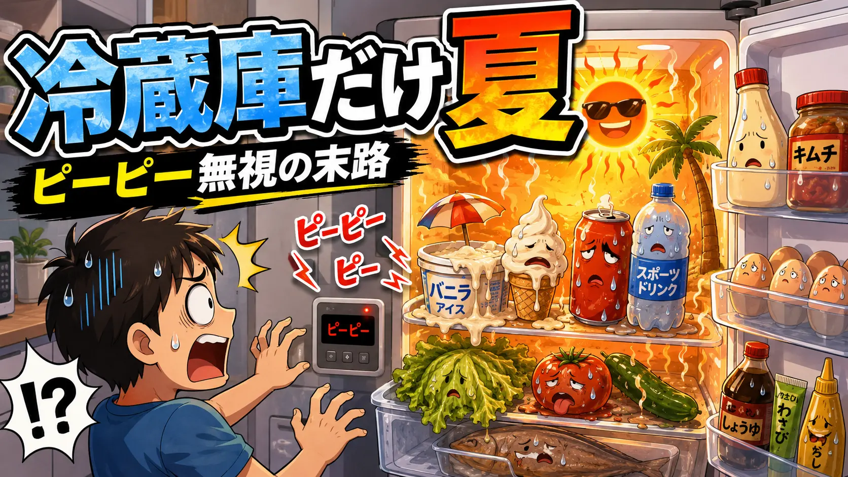 ピーピー音を無視した結果、冷蔵庫の中だけ夏になった。