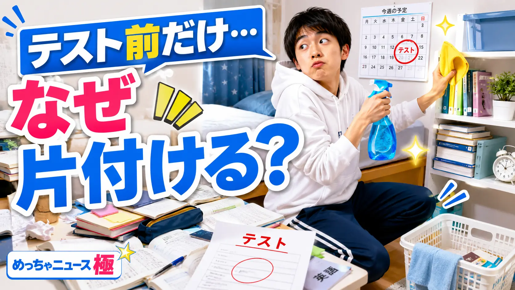 【考察】なぜ人はテスト前だけ部屋を片付けたくなるのか
